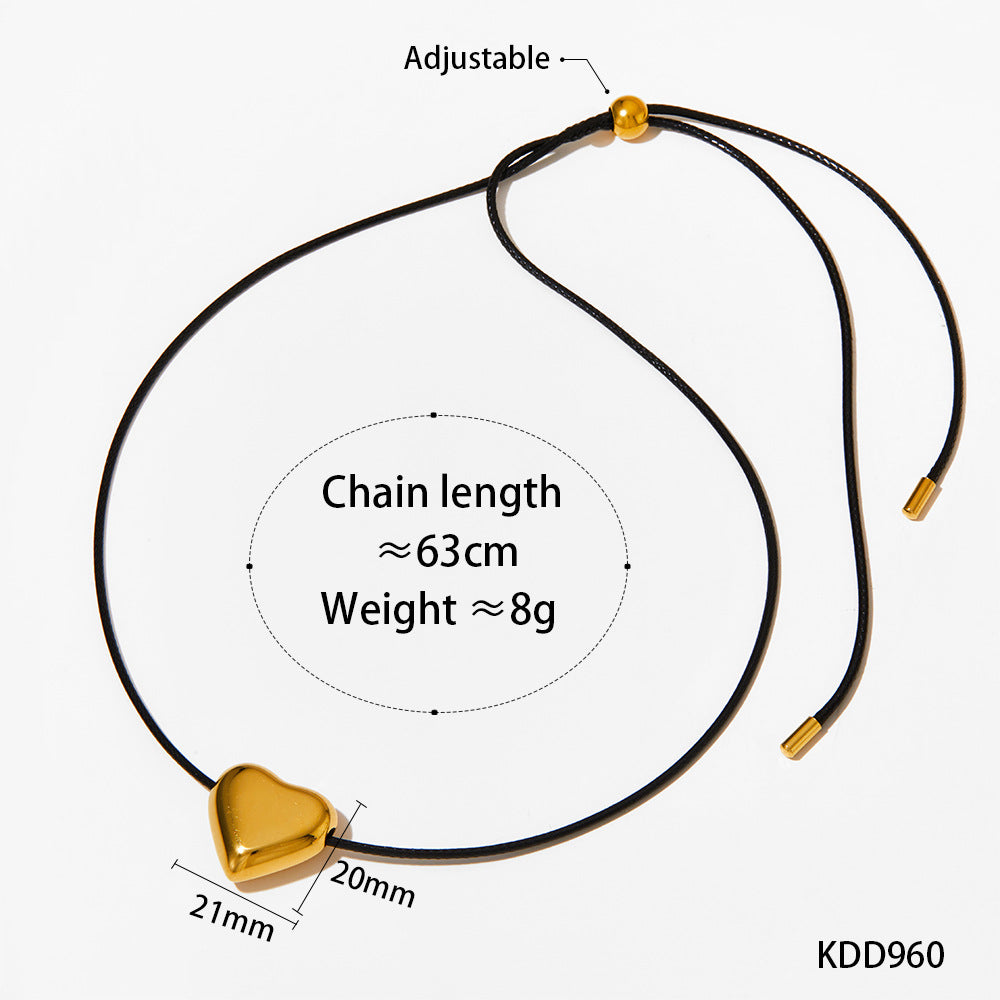 Wholesale stainless steel  simple style fashion exaggerated hollow five-pointed star Circle necklace