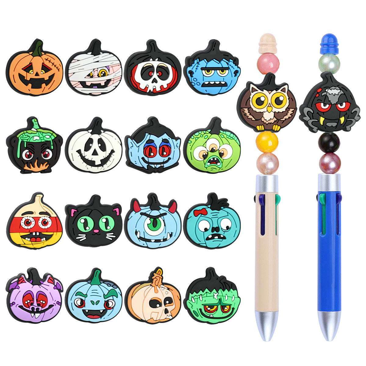 Wholesale Random 100pcs Halloween PVC Soft Beads DIY Bead Pen Accessories ACC-BDS-RYY009