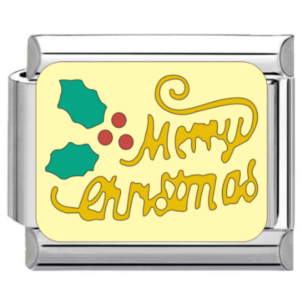 Wholesale Titanium Steel DIY Italian Charm Bracelet With Christmas Cartoon Patterns Party Gift Jewelry Accessory