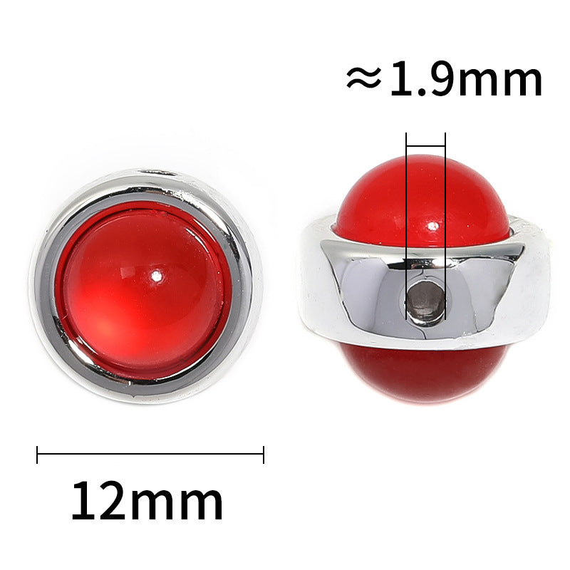 Wholesale 100pcs 12mm Colorful Double-sided Resin Cat's Eye Beads DIY Accessories ACC-BDS-BLG065