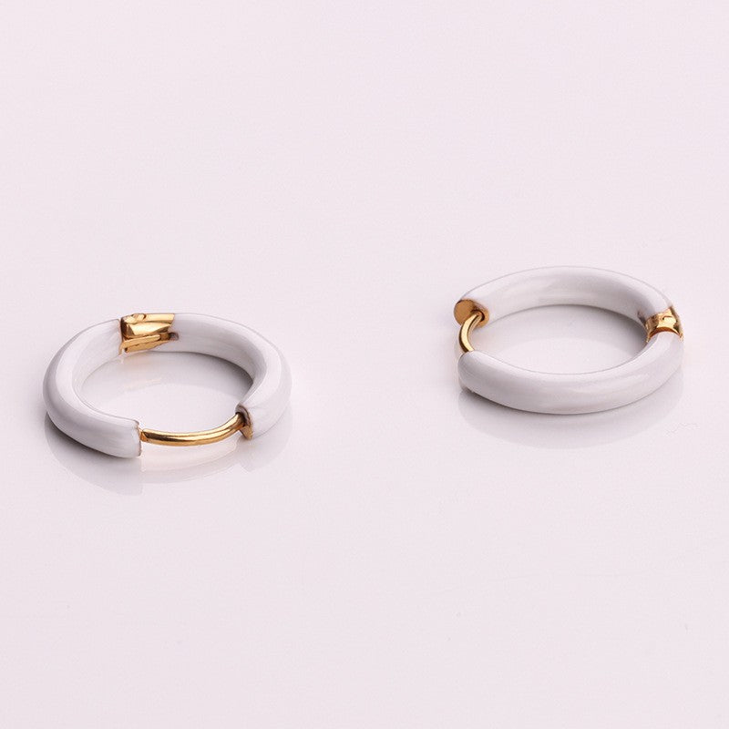 Wholesale Bohemian Beach Style Stainless Steel Earrings Oil Drop Earrings 18k Earrings ACC-ES-Ruix002