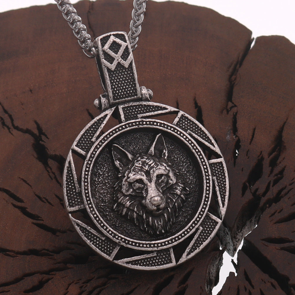 Wholesale Vintage Wolf Head Men's Necklaces ACC-NE-Hongg001