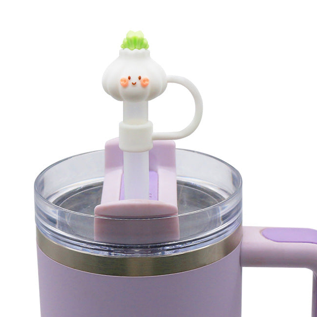 Wholesale Cute Star And Moon PVC Straw Cover Caps 8Mm Detachable Reusable Sleeve For Tumblers Party Favor