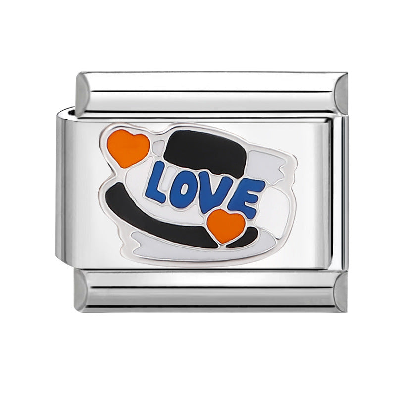 Wholesale Italian Charm Bracelet 9mm DIY Splicing Cute Creative Stainless Steel Composable Bracelet