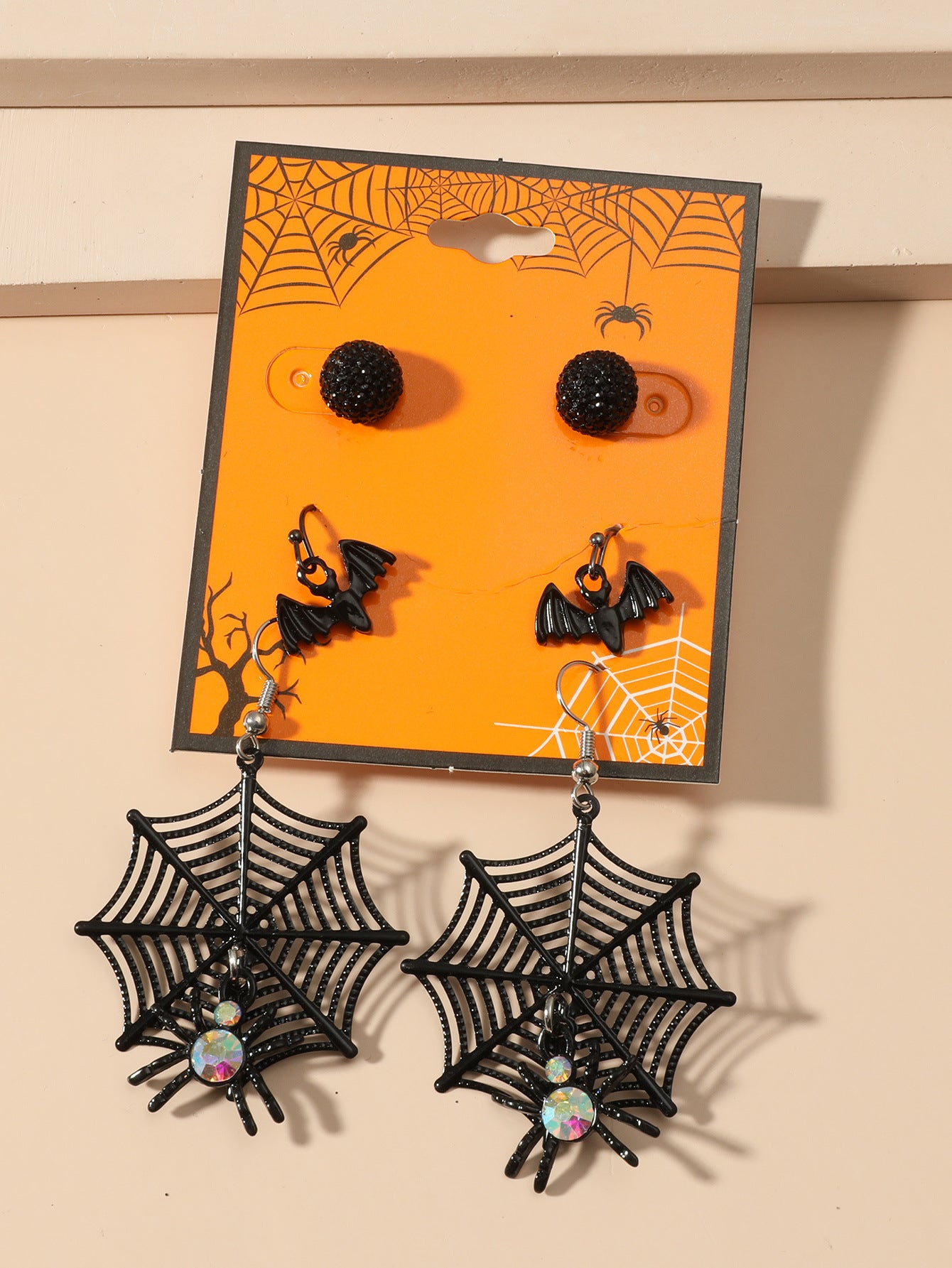 Wholesale  funny little devil bat  pumpkin earrings