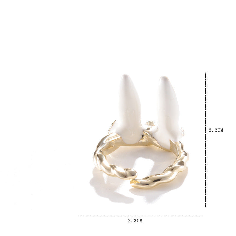 Wholesale Oil-dripping rabbit ring
