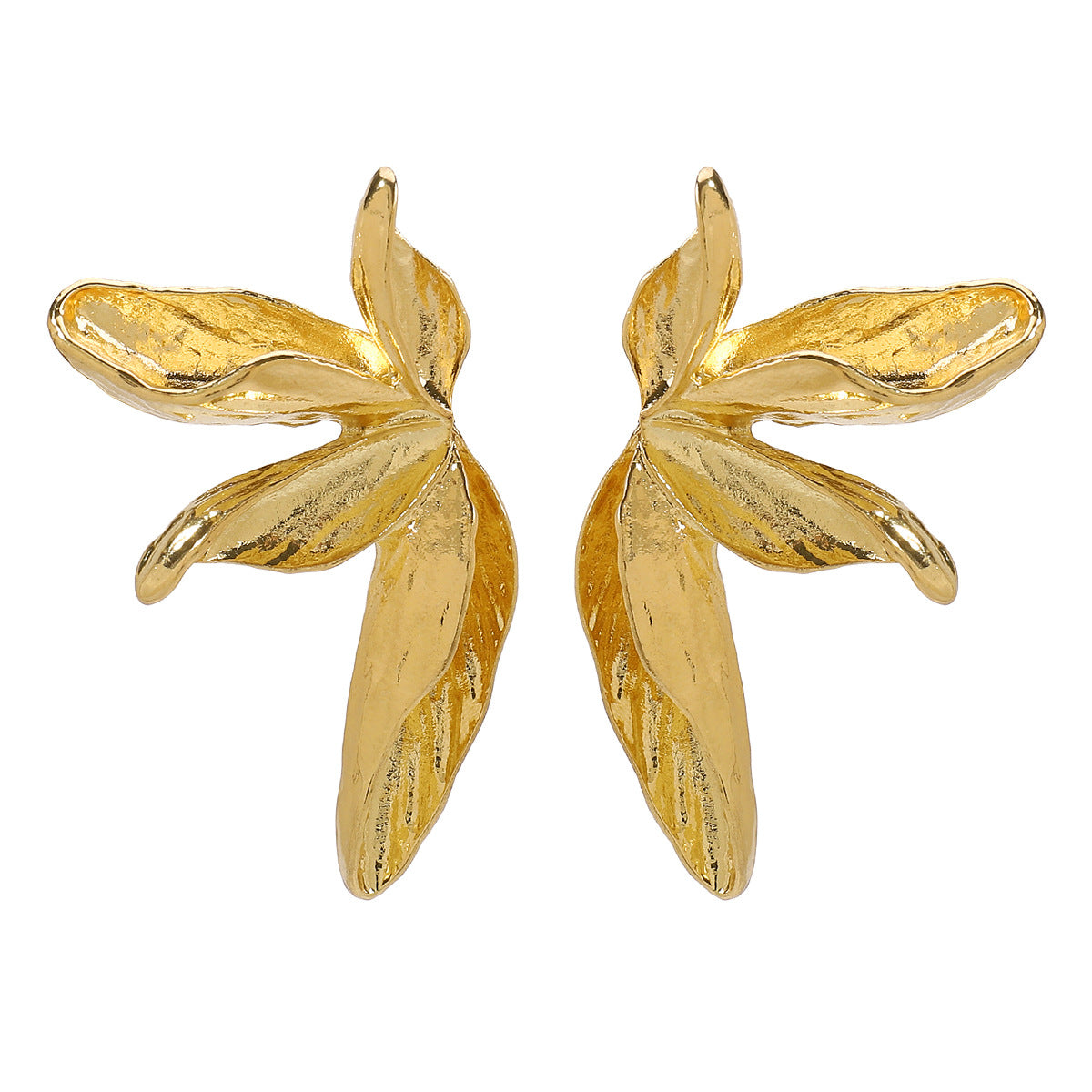 Orecchini grandi fiori in lega tridimensionale all'ingrosso