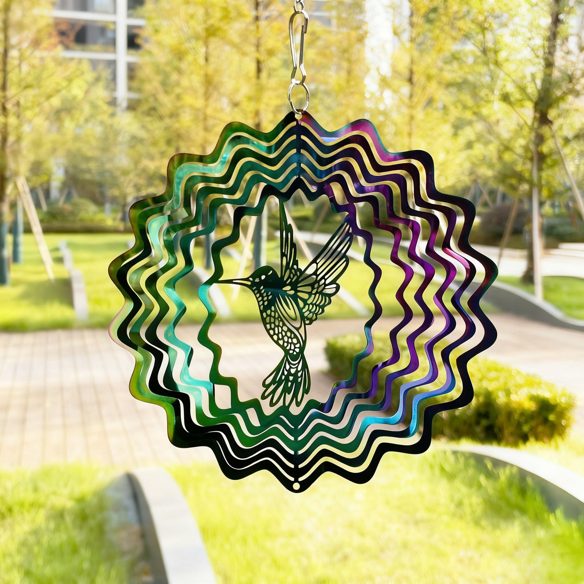 Wholesale 3D Rotating Butterfly Heart Wind Chime