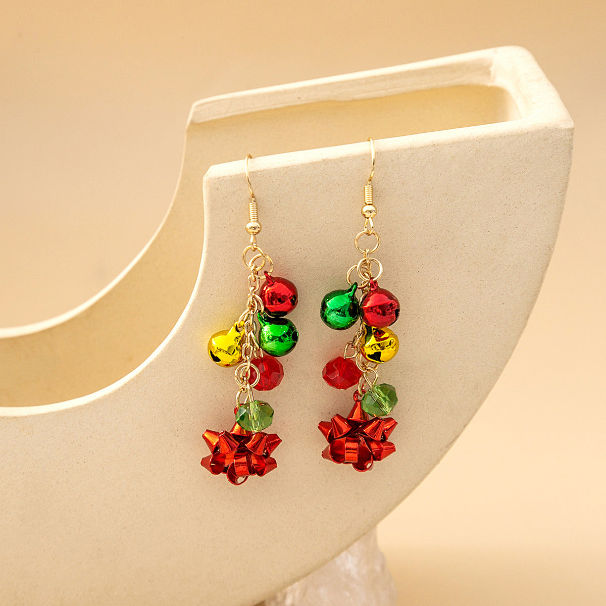 Wholesale Christmas Colorful Bell Tassel Earrings ACC-ES-MDD073