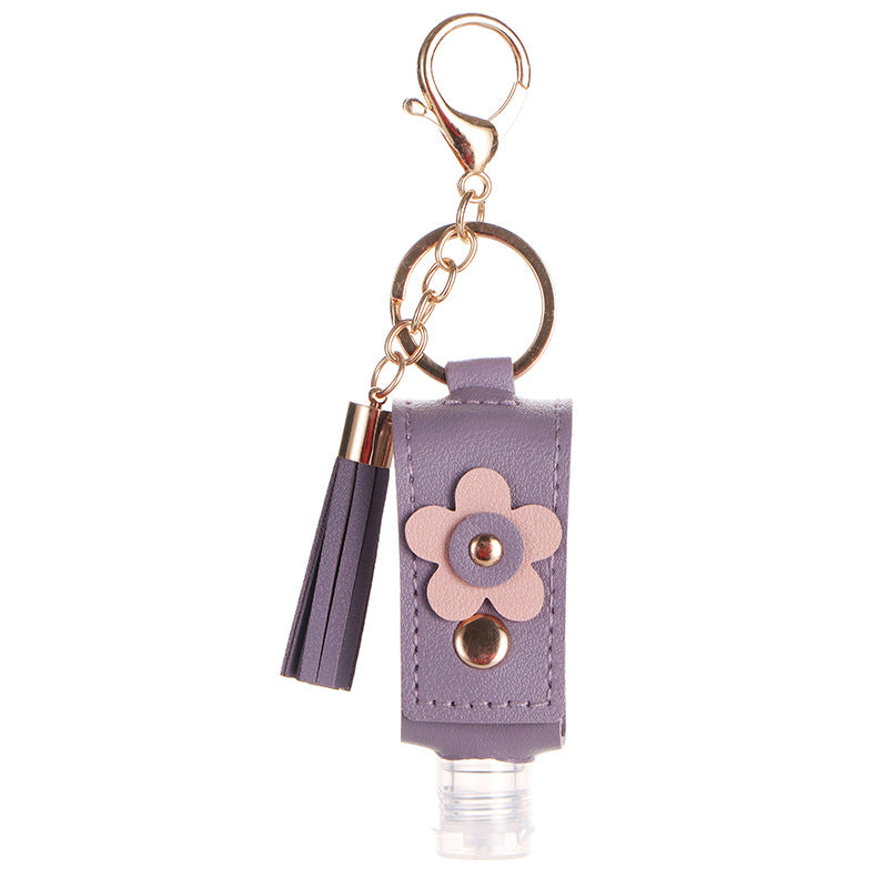 Wholesale Toner sub-bottle vintage leather case portable sub-bottle storage keychain