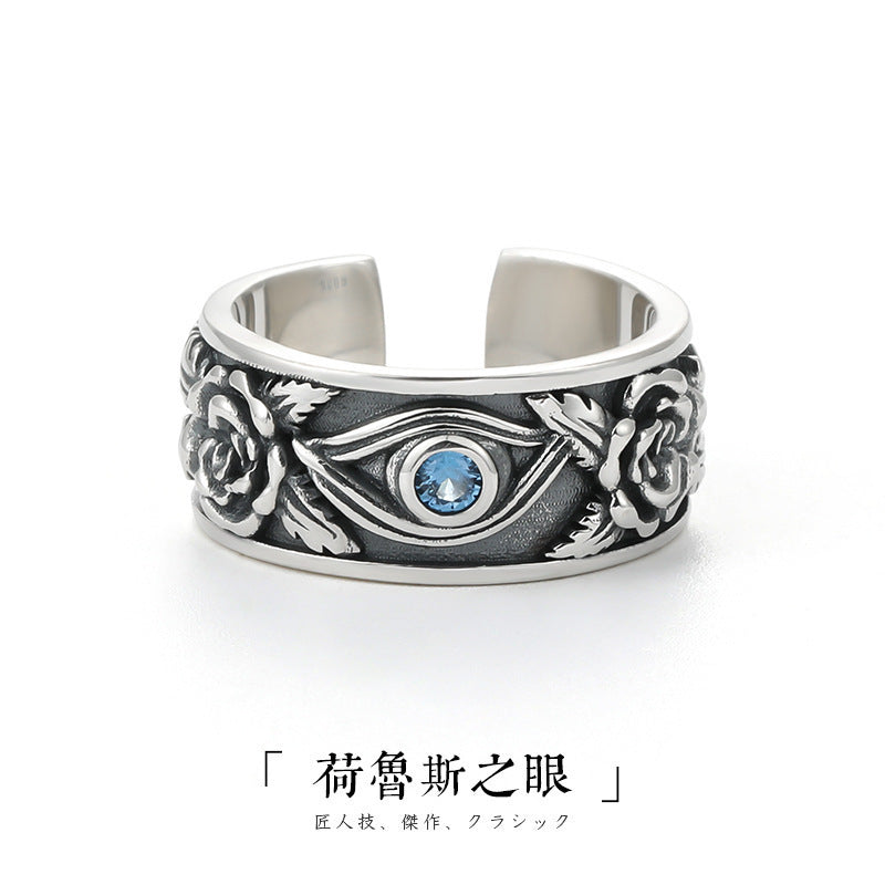 Wholesale Vintage Eye of Horus Ring Unisex Adjustable Metal Fashion Accessory