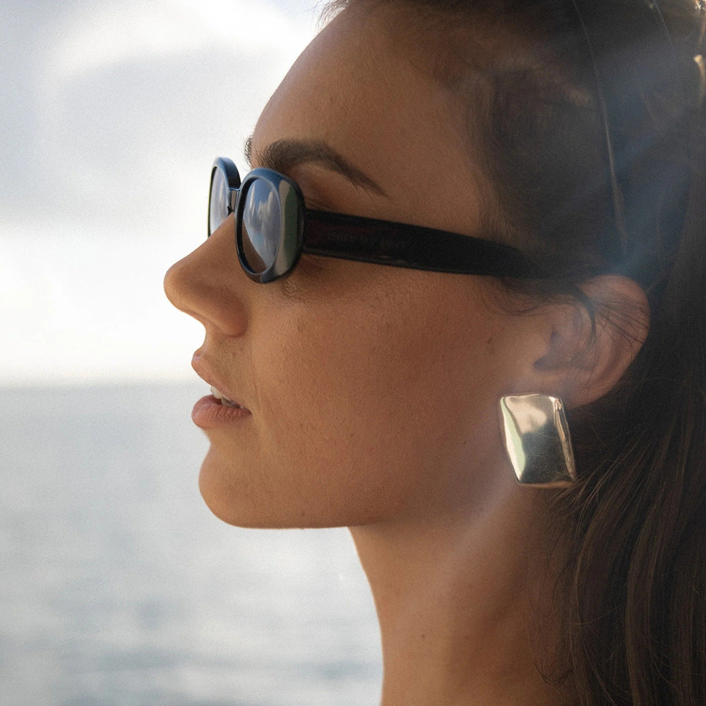 Wholesale Gold Plated Earrings Geometric Square Gold Earrings Stainless Steel Earrings ACC-ES-Wanx003