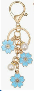 Wholesale Cute Pink Flower Keychain Women S Fashion Accessory Zinc Alloy Keyring Gift