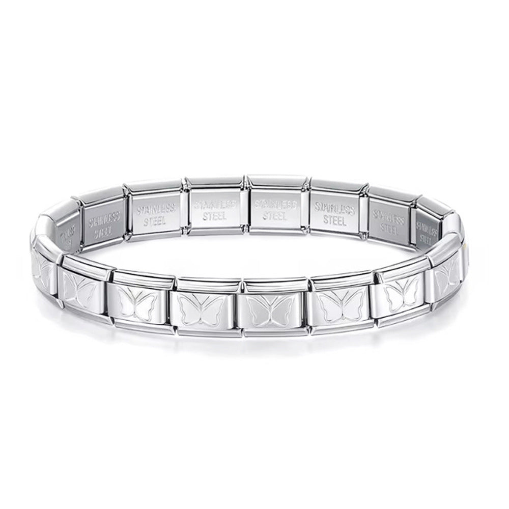 Wholesale Italian Modular Color Stainless Steel Elastic Bracelet