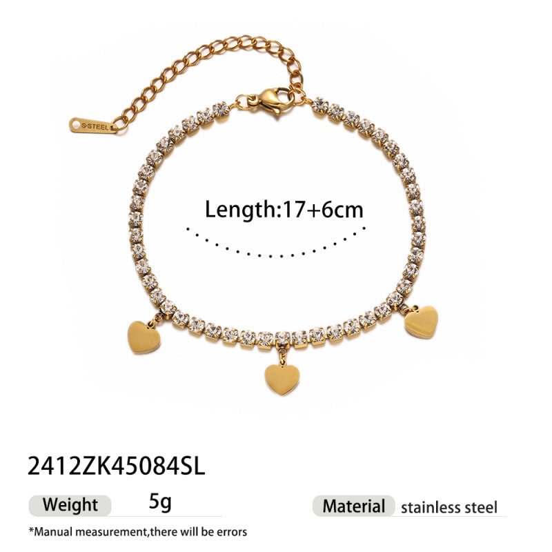 Wholesale Ocean Themed Stainless Steel Women S Bracelet With Starfish Shell Pearl Heart Zircon Chic Fashion Accessory For Gift And Boutique Resale