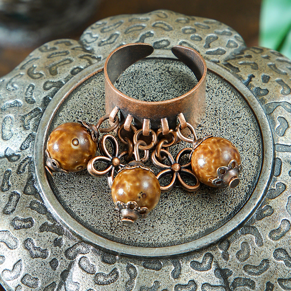 Wholesale Trendy Exaggerated Open Ring Alloy Handmade Couple Retro Jewelry Accessory