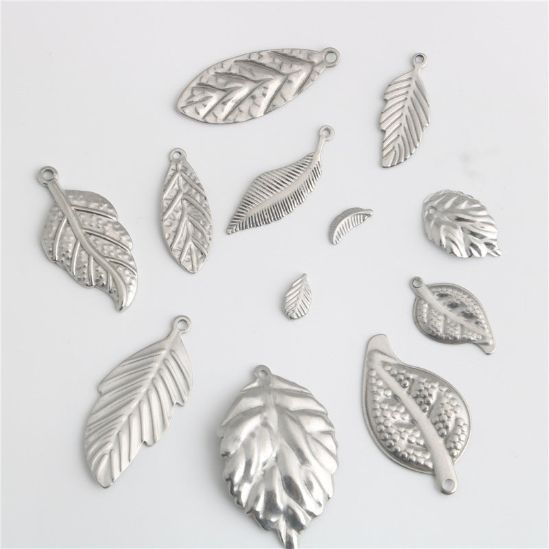 Wholesale Stainless steel leaves pendant