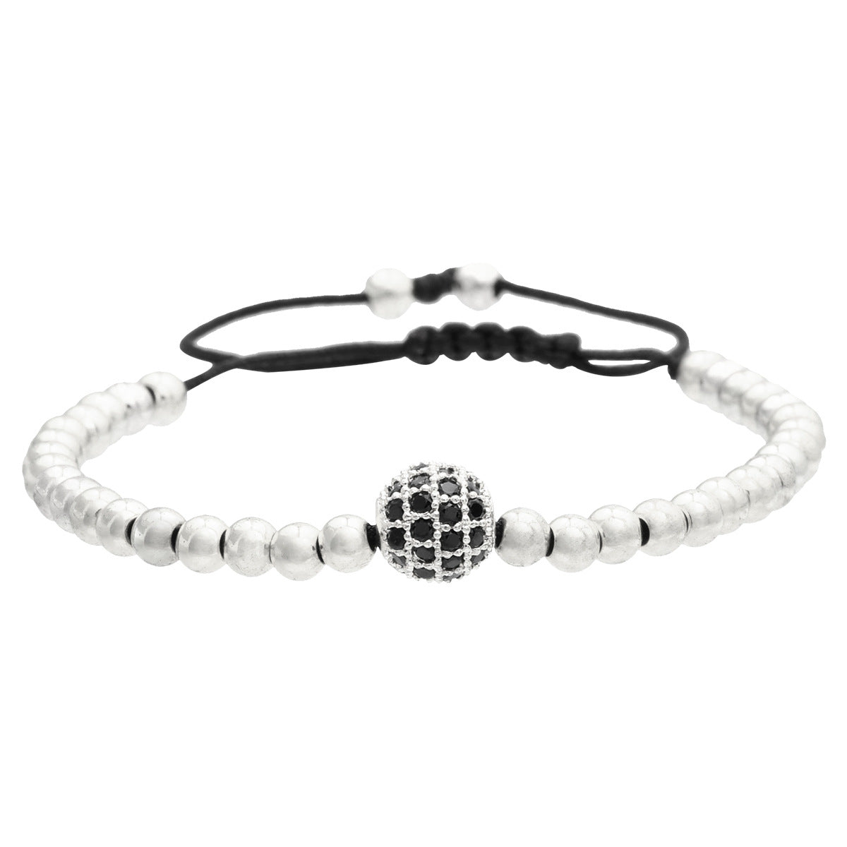 Wholesale Trendy European American Style Gold Copper Bead Zircon Bracelet Alloy Handmade Fashion Accessory for Women