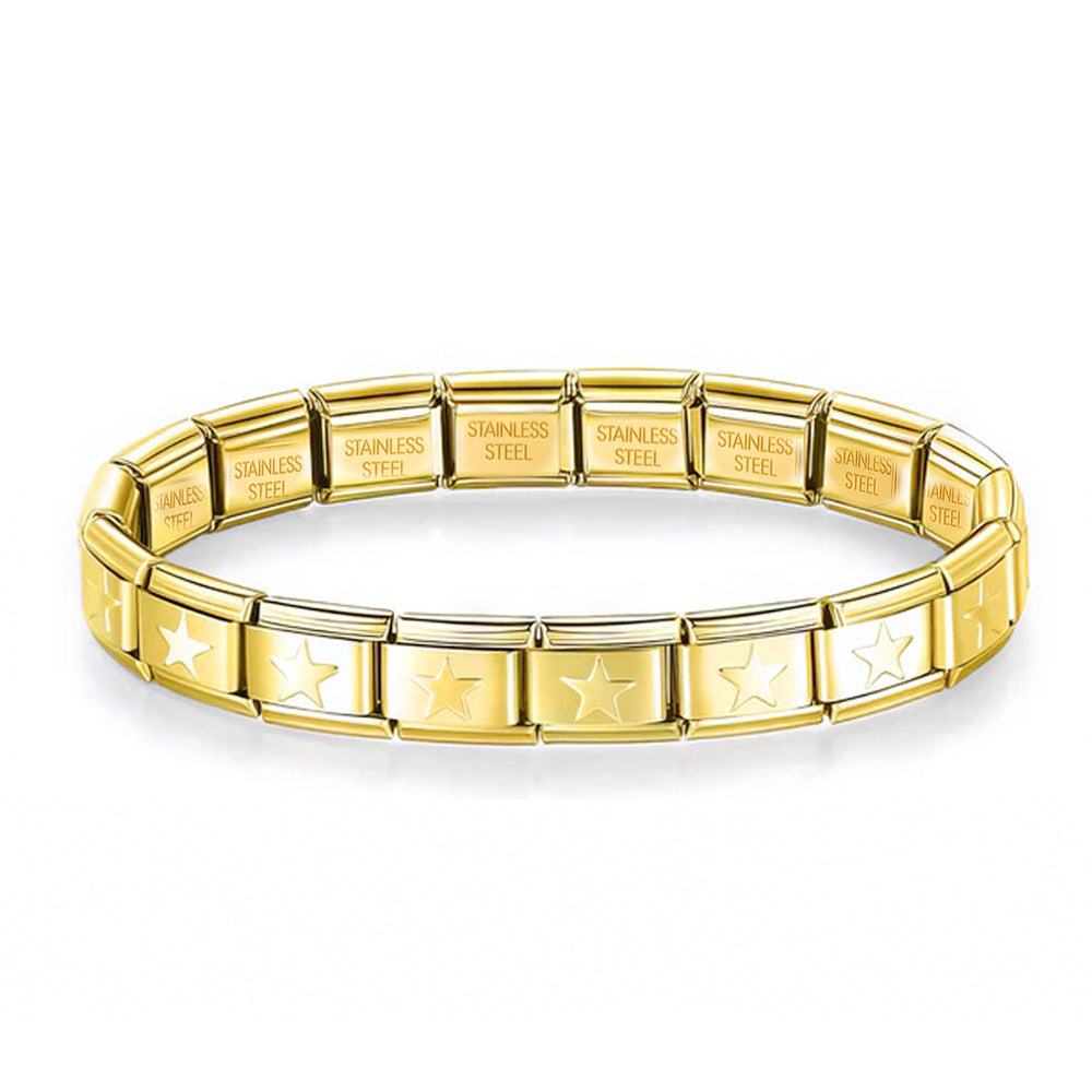 Wholesale Italian Modular Color Stainless Steel Elastic Bracelet