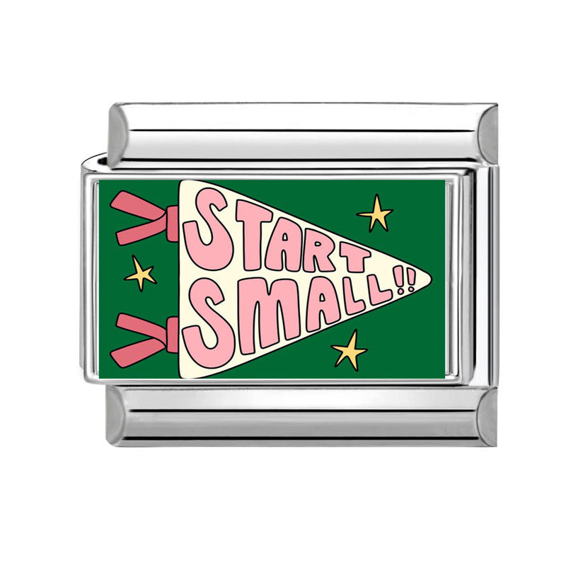 Wholesale 9mm Italian Charm Starter Bracelets DIY square Single Section Creative Stainless Steel Composable Bracelet