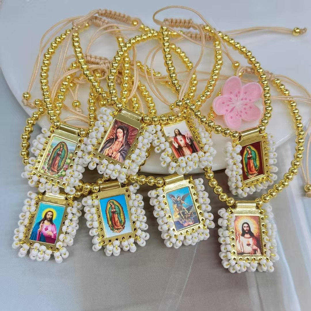 Wholesale Handmade Square Religious Figure Bracelet