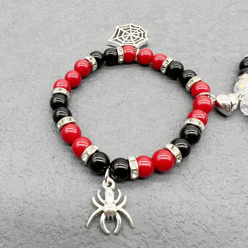 Wholesale Halloween Red and Black Beaded Bracelet ACC-BT-Nanh009