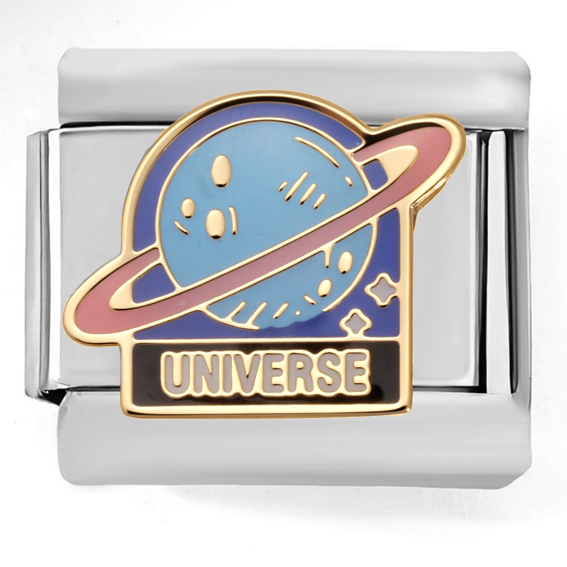 Wholesale  Italian Charm Bracelet 9mm DIY Small Planet  Creative Stainless Steel Composable Bracelet