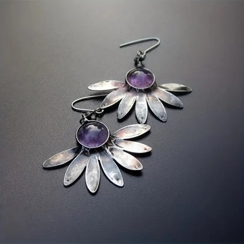 Wholesale Retro Bohemian Plant Flower Alloy Earrings ACC-ES-MingC005