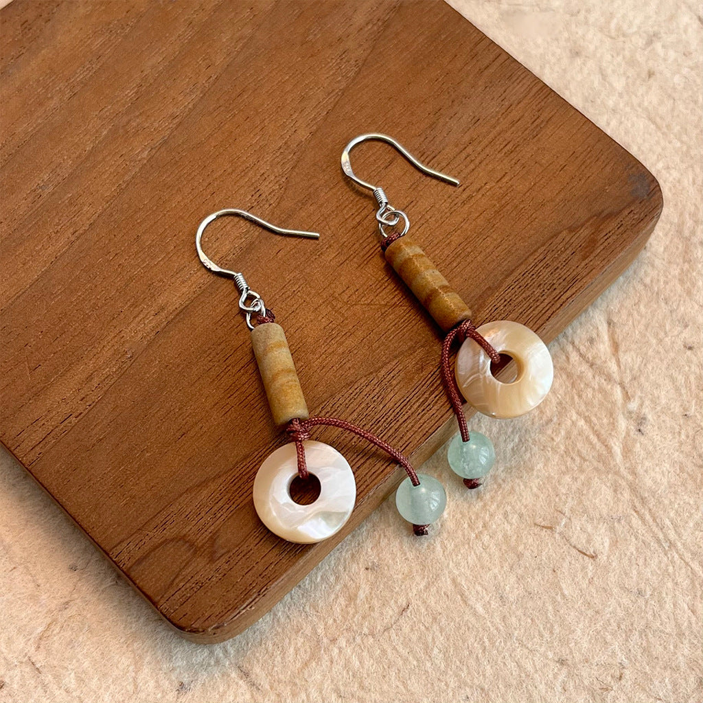 Wholesale  ethnic style natural stone beaded earrings