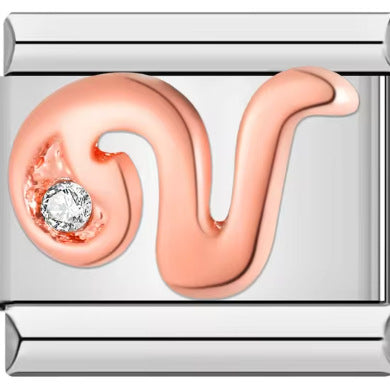 Wholesale Italian Charm Bracelet 9mm DIY 26 Artistic Letters   Creative Stainless Steel Composable Bracelet