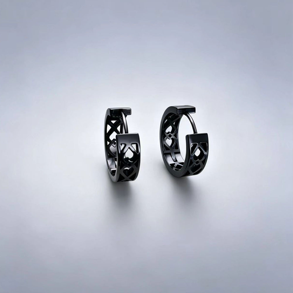 Wholesale Stainless Steel Geometric Open Ear Cuff - Hollow Design Earring Fashion Accessory for Party Boutique Resale
