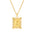 Wholesale letter necklace creative square stainless steel necklace