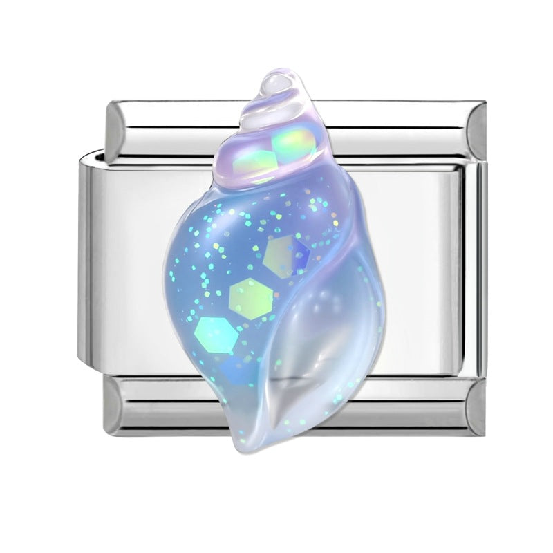 Wholesale 9mm Italian Charm Starter Bracelets DIY Ocean Fishtail Stainless Steel Composable Bracelet