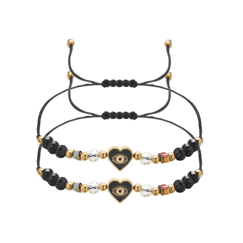 Wholesale Two Pack Love Blue Eyes Devil Eye Bracelets ACC-BT-Gangm014