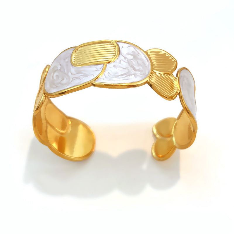 Wholesale Stainless steel rings,  exaggerated geometric designs  unique bracelets bangles and rings.