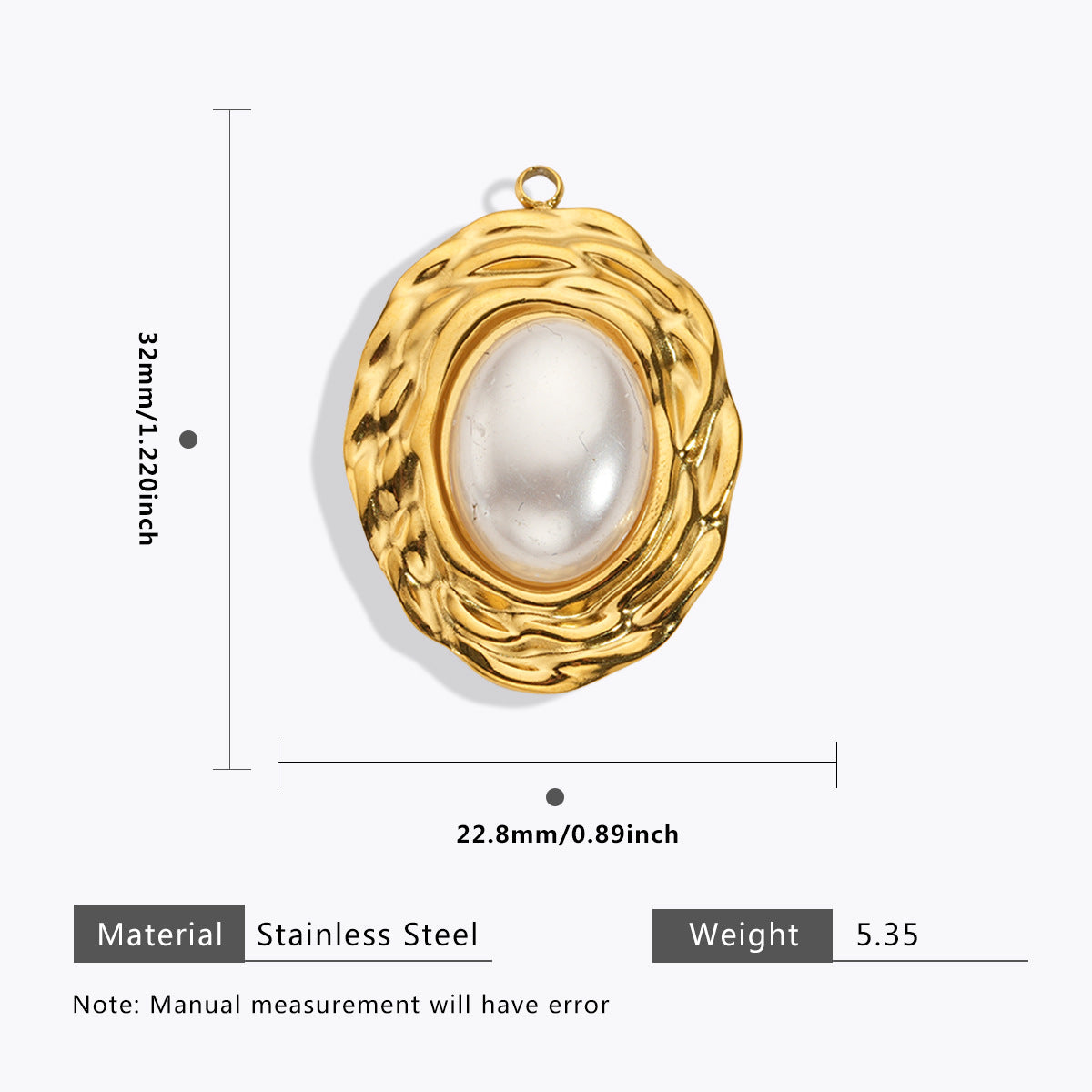 Wholesale 5pcs Stainless Steel  Pearl Pendant Oil Drop Pendant Bell Flower Pendant