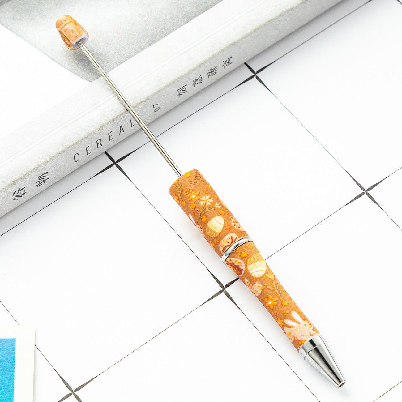 Wholesale Beadable Pens Easter Clover Print DIY Beaded Pens