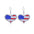 Wholesale  Independence Day earrings  personality red white blue diamond flag USA five-pointed star earrings