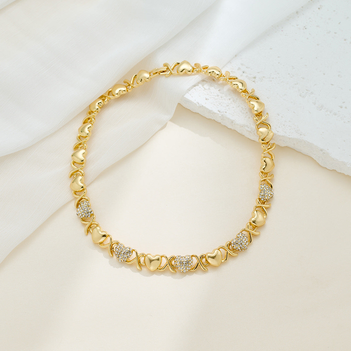 Wholesale Classic Four-Piece Set of Love Gold-Plated Pendant Necklace