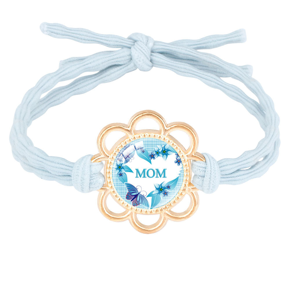 Wholesale mother's day jewelry hair rope bracelet dual-purpose alloy Mom