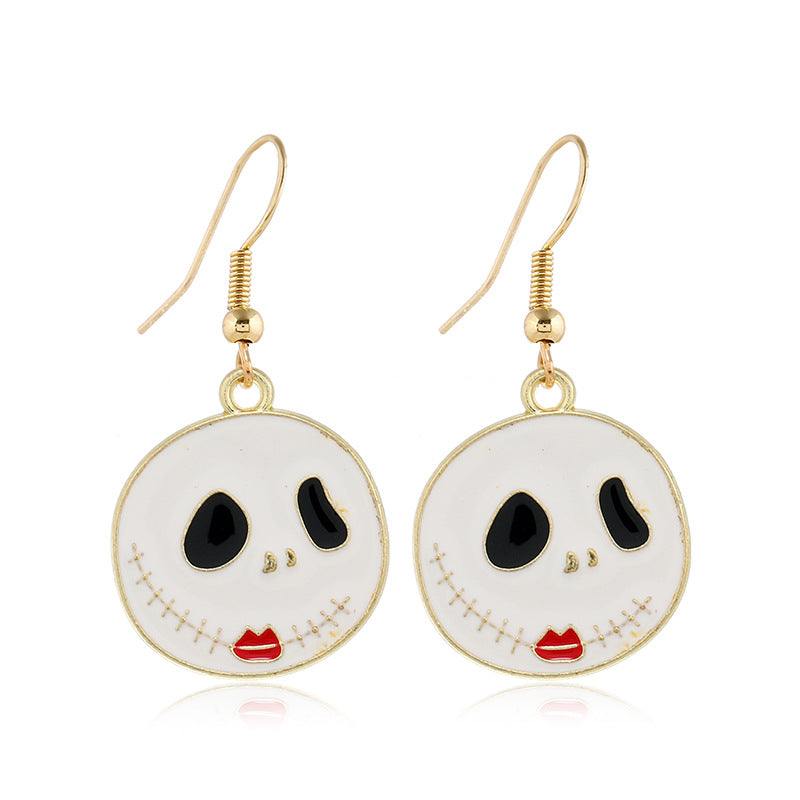 Wholesale   Creative Personalized Event Skull Alloy Earrings