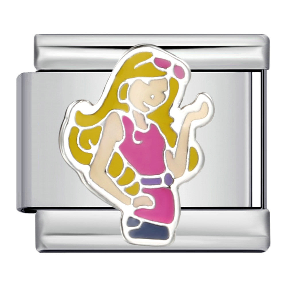 Wholesale Italian Module Bracelet Titanium Steel Welding Oil Dropping DIY Charms