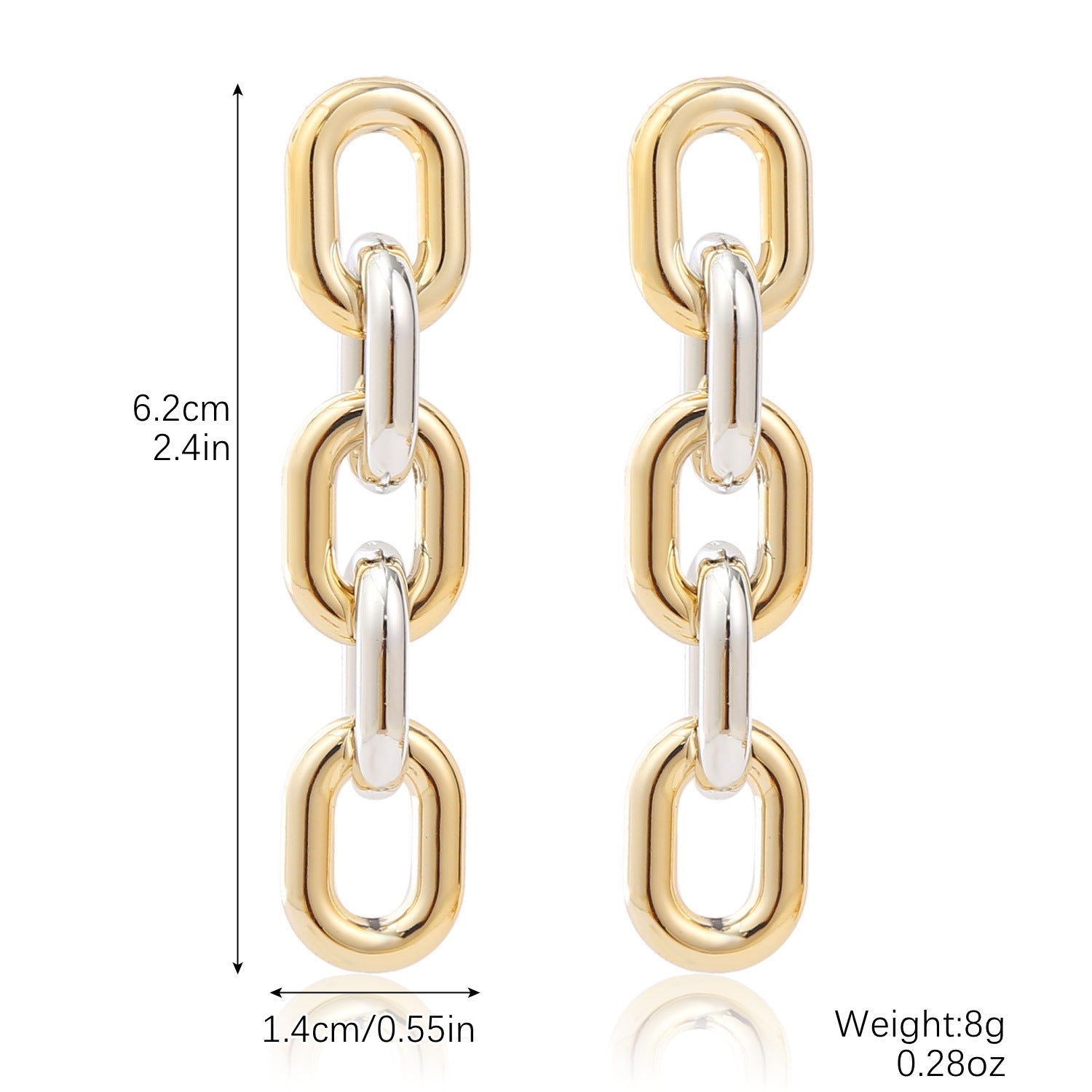 Wholesale  exaggerated earrings chain retro earrings