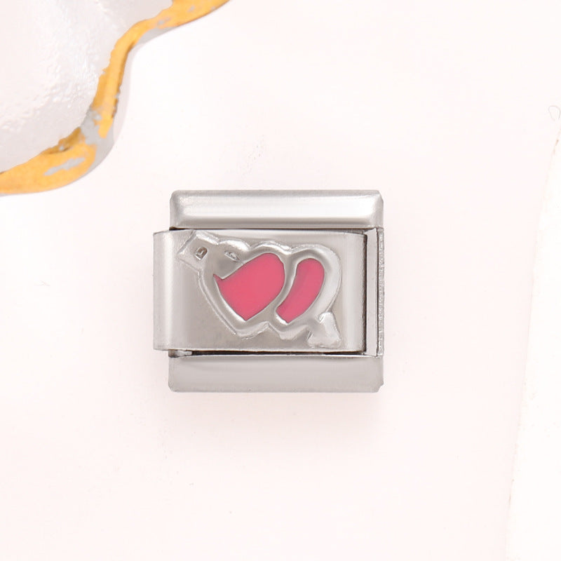 Wholesale Double Heart Gemstone Bracelet,  Stainless Steel Splicing Jewelry Accessory,  Chic Gift for Everyday Wear