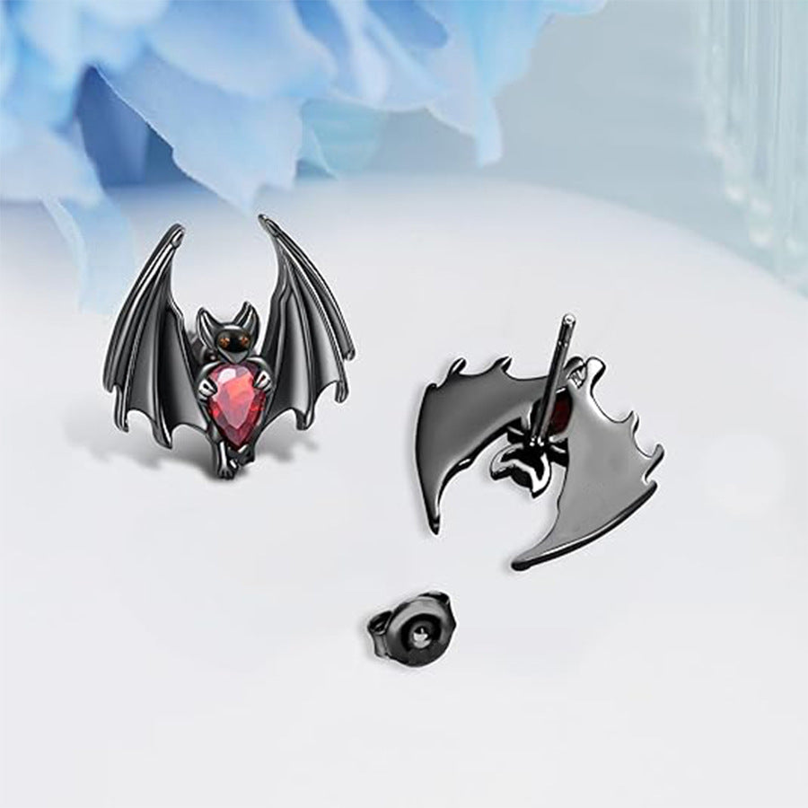 Wholesale  Bat Diamond Love Earrings Gothic Vintage Halloween Earrings