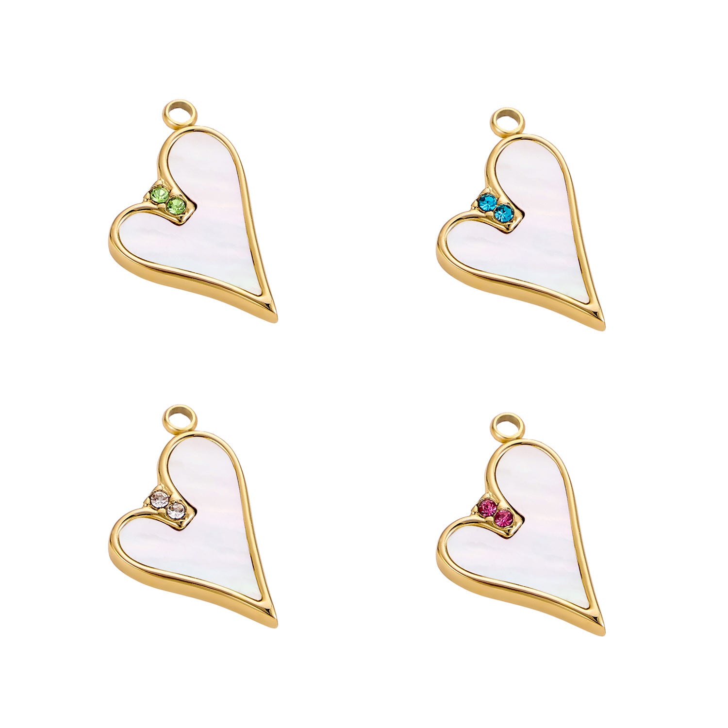 Wholesale Stainless steel retro geometric love flower peach heart pendant
