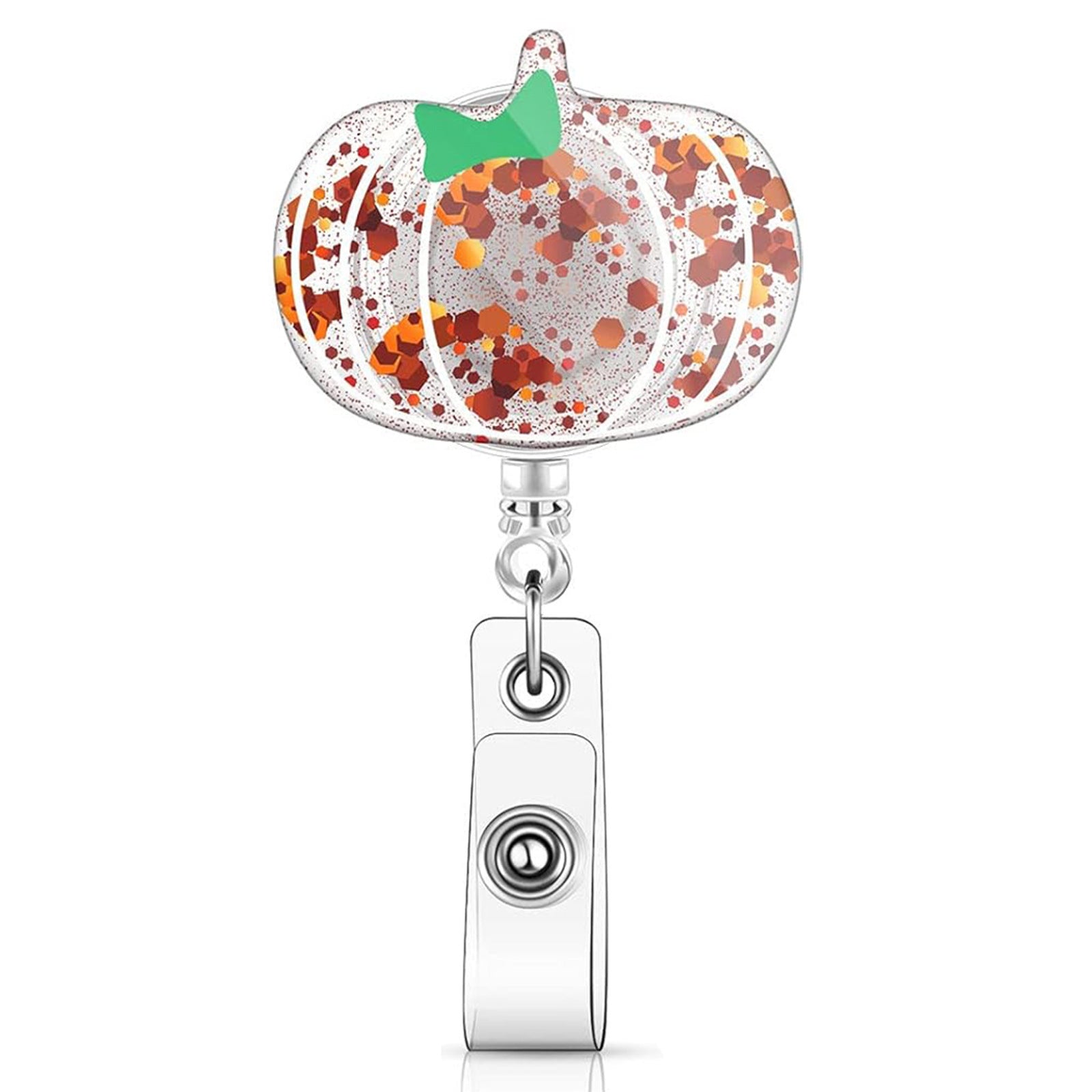 Wholesale  Skull Black Cat Retractable Badge Reel with Glitter Acrylic,  Resale Accessory