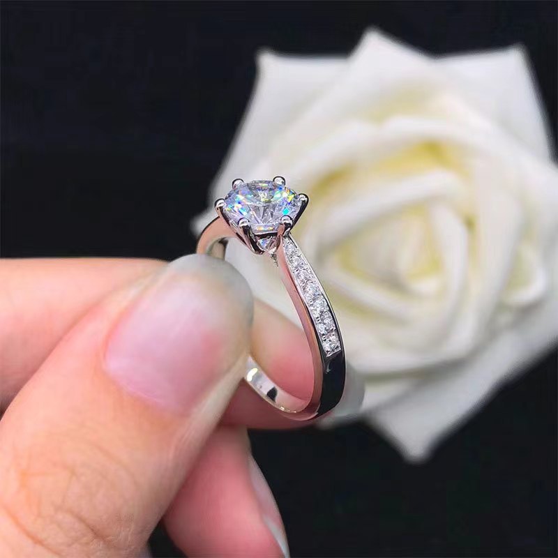 Wholesale S925 Sterling Silver Moissanite Rings ACC-RS-ZYX003