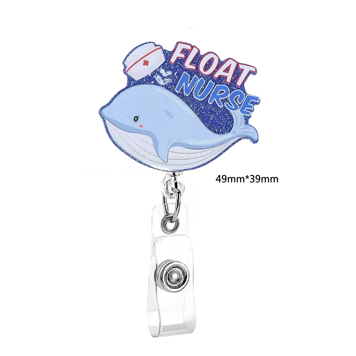 Wholesale acrylic glitter DIY fun nurse and doctor badge scroll