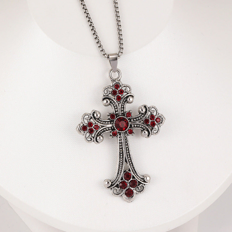 Wholesale Stylish Cross Pendant Necklace Titanium Steel Hip Hop Chain Jewelry Gift For Men Women